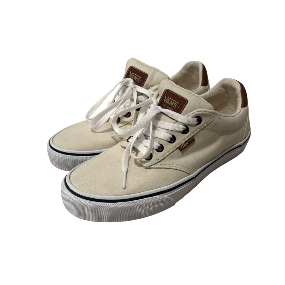 Vans Atwood Sneakers Mens 8 Cream Turtledove Low Top Skater Comfort Sneakers